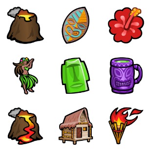 Tiki Time icon sets preview