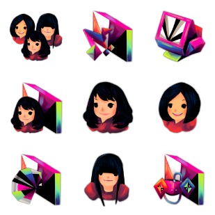 Artificial Girl icon sets preview