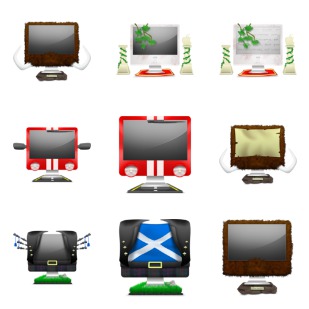 Crazy iMac icon sets preview