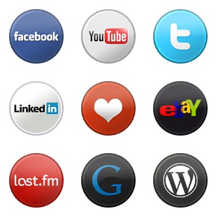 Circular Social Media icon sets preview