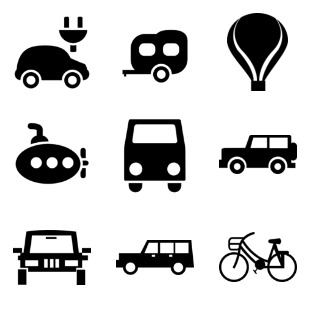 transport icon sets preview