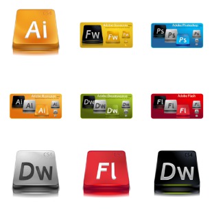 Adobe Web Suite CS4 icon sets preview