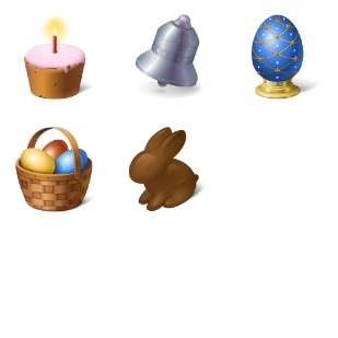 Happy Easter icon sets preview