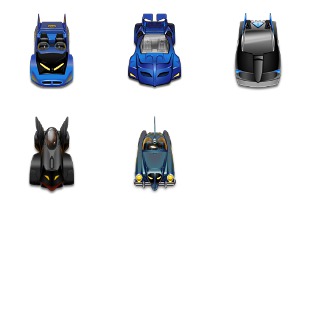 Batmobiles Vol. 2 icon sets preview