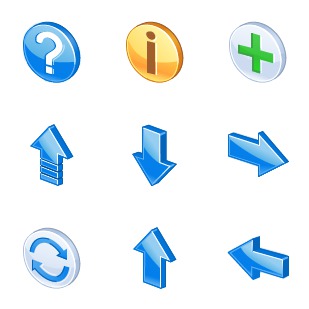 3d Glossy Interface Set icon sets preview