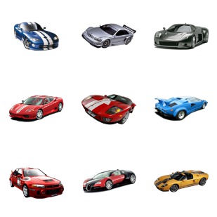 RACING CARS icon sets preview