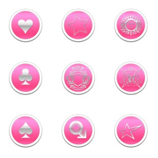 pretty pink icon sets preview