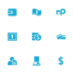 Vector - banking icon sets preview