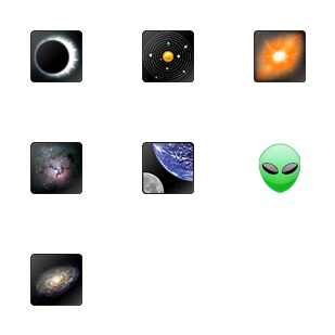 Space icon sets preview