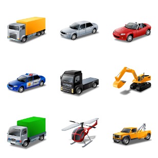 Vista Style Transport icon sets preview