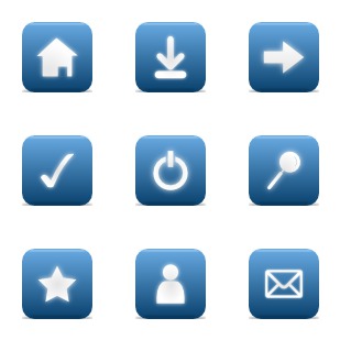 Elegant Blue Web icon sets preview