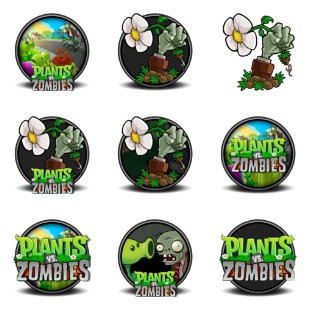 Plants vs Zombies pack icon sets preview