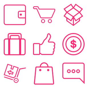 E-commerce icon sets preview