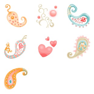 Paisley icon sets preview