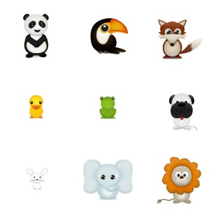 Cute Critters icon sets preview