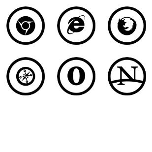 Web Browsers icon sets preview