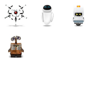 Wall-E icon sets preview