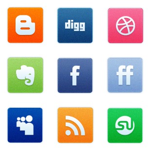 Clean Noise Social icon sets preview