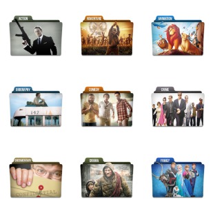 Movie Genres Folder icon sets preview