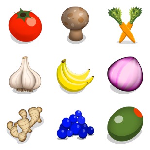 Veggies icon sets preview