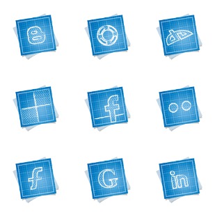 Blueprint Social icon sets preview