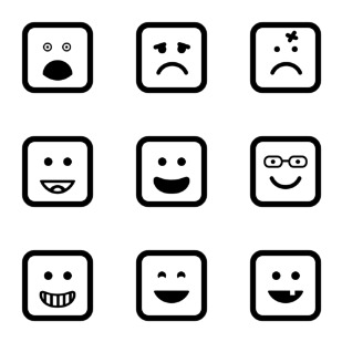 emotions squared icon sets preview