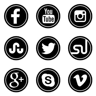 Social Network - CIRCULAR icon sets preview