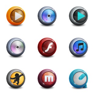 Media Player icon sets preview