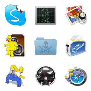 Simpsons 3 icon sets preview