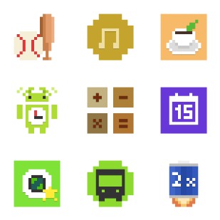 Simply 8-bits (v2.9) icon sets preview