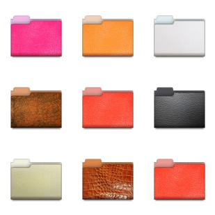 Leather Folder icon sets preview