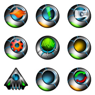 Heavily Brushed icon sets preview