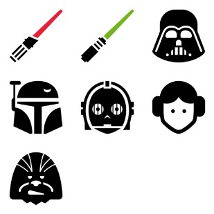 Star Wars icon sets preview