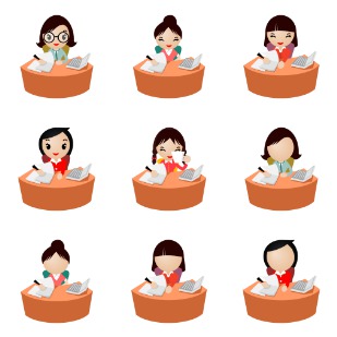 Office Women icon sets preview