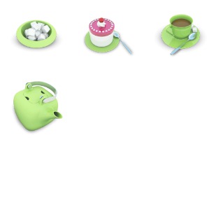 Tea Party icon sets preview