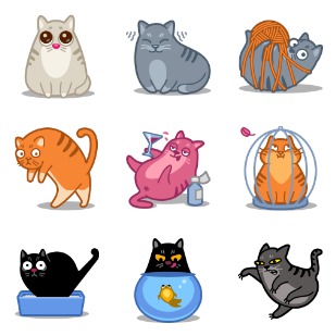 Cat Power icon sets preview