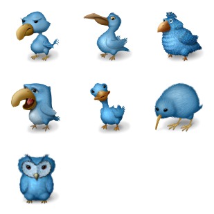 Ugly Birds icon sets preview