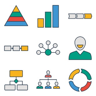 Business process 1 icon sets preview