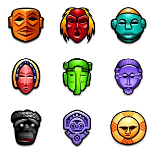 Tribal Masks icon sets preview