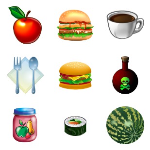 Food icon sets preview