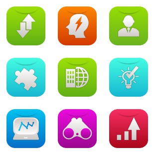 iOS7 Business icon sets preview