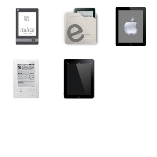 ebook and tablet device icon sets preview