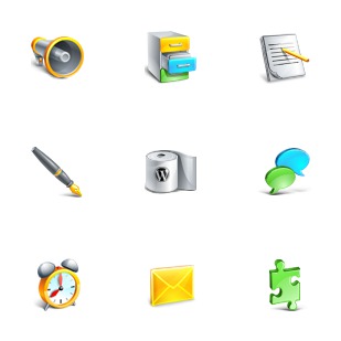 Blogging icon sets preview