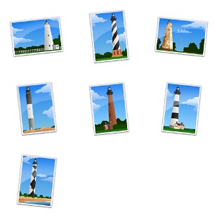 NC Lighthouses icon sets preview