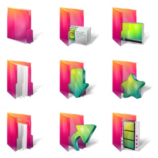 Aurora Folders icon sets preview