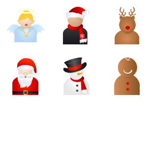 Christmas People icon sets preview