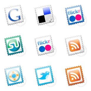 Social Post Stamps icon sets preview