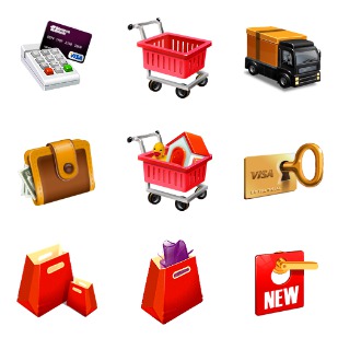 E-commerce icon sets preview