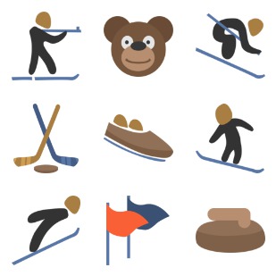 Winter Sport icon sets preview