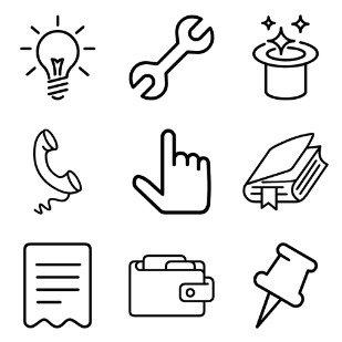 Swanky Outlines icon sets preview